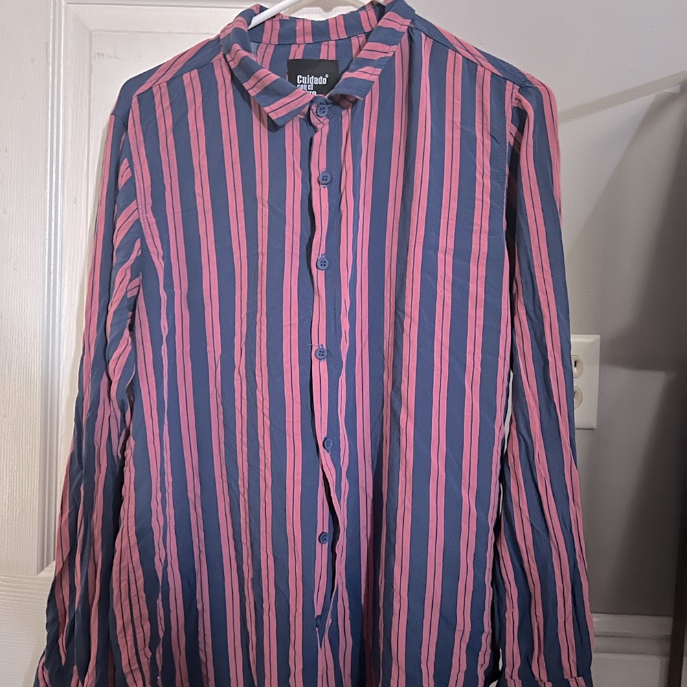 Striped button down